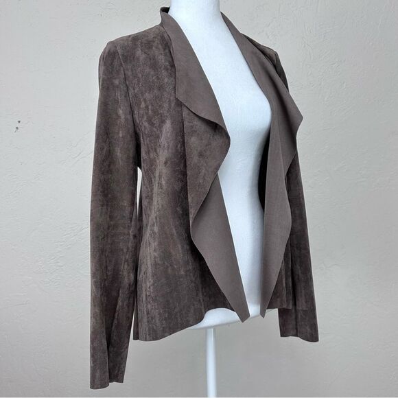 Ellie Kai Ultrasuede Unstructured Faux Suede Open Jacket Size M - Picture 2 of 16